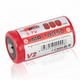 Efest IMR 18350 800mAh Battery BUTTON Top