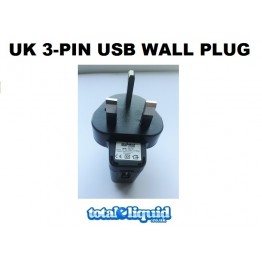 UK 3-Pin USB Wall Plug Charger