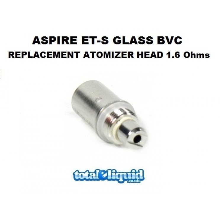 Aspire ET-S Glass BVC Replacement Atomizer Head 1.6 Ohms (Also fits K1)