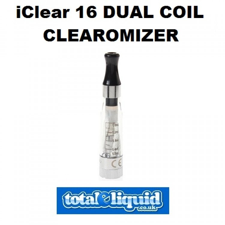 iClear 16 Dual Coil Clearomizer 2.1 Ohm (1.6ml)